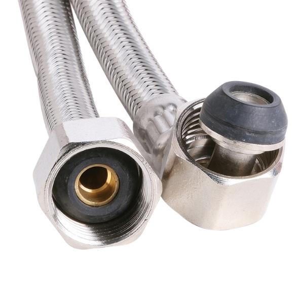 8mm PEX PRO Stainless Steel Water Hose 1/2 F x 1/2 F Elbow Connector