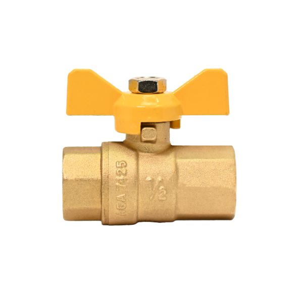 Ball valve - LD 47.352. series - LD Company - lever / for gas / brass