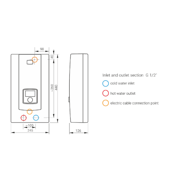 3 Phase Instant Electric Hot Water, 24kW