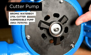 Bromic Waterboy 270L Cutter Pump has a cutting mechanism that can cut up soft materials.